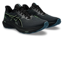 ASICS GT-2000 12 GTX Men Running Shoes Color: BLACK/ILLUMINATE GREEN