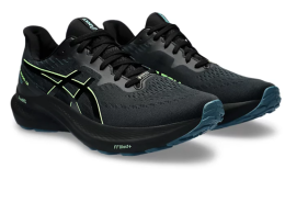 ASICS GT-2000 12 GTX Men Running Shoes Color: BLACK/ILLUMINATE GREEN