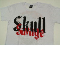 white shirt with black and red pattern size S