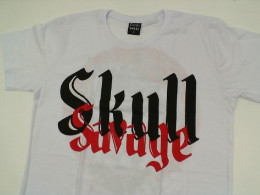 white shirt with black and red pattern size S white shirt with black and red pattern size S