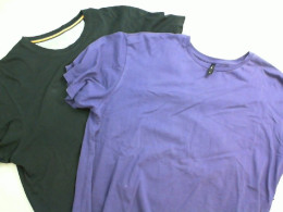 Set of 2 T-shirts, black+purple