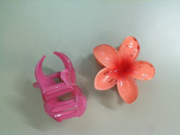 Set of 2 hair clips, flowers