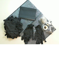 Sterile set, disposable gloves 50 pairs, disposable work mat 10 pcs. 4 elastic patch