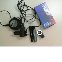 Machine for creating tattoos with 2 replaceable attachments + a set of 20 replaceable needles, 1 magnifying glass on a clothespin