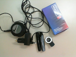 Machine for creating tattoos with 2 replaceable attachments + a set of 20 replaceable needles, 1 magnifying glass on a clothespin