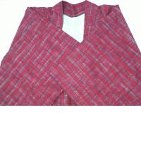 red plaid coat oversize 