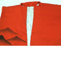 orange coat with black pattern oversize