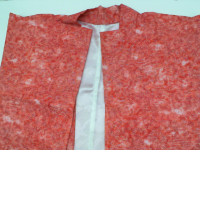 red coat wuth floral pattern oversize