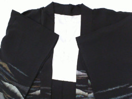 black coat with mountain pattern oversize black coat with mountain pattern oversize