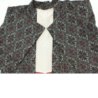 black coat with rad pattern oversize black coat with rad pattern oversize