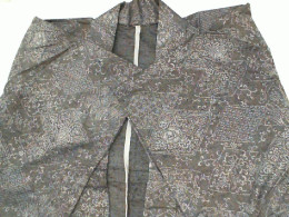 Gray floral coat oversize 