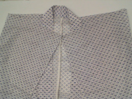 white coat with blue stripes oversize 