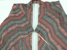 gray coat with cream stripes oversize 