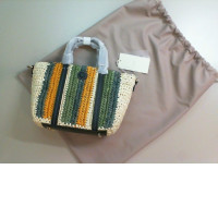Rattan wicker bag, colored, in case