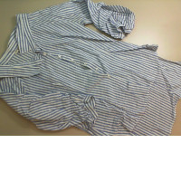 Women's shirt, blue and white striped