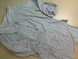 Women's shirt, blue and white striped Women's shirt, blue and white striped