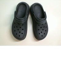Crocs black on platform, women's