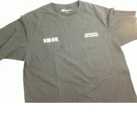Black men's T-shirt with inscriptions