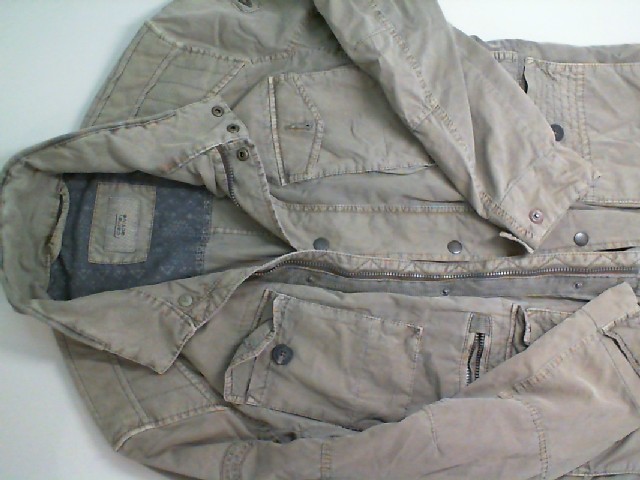 Men's demi-season jacket, brown, with pockets with zippers Men's demi-season jacket, brown, with pockets with zippers