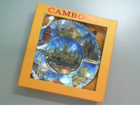 Souvenir plate in a box Cambodia Souvenir plate in a box Cambodia