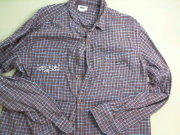 Long sleeve shirt, warm, red-blue color