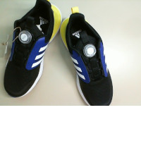 ADIDAS Black sneakers with blue