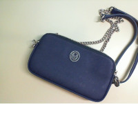 Blue bag with a long strap