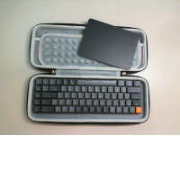 Wireless mouse pad and keyboard in a case
