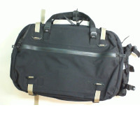 Black bag with drawstring sides