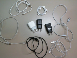 Set of 6 wires for charging devices + 3 adapters