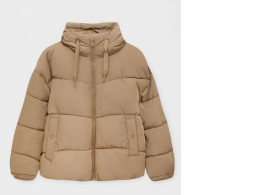 Pull & Bear Hooded Puffer Jacket Size US S 