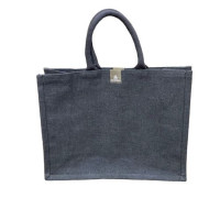 Emirates Airlines  Jute Shopping Tote Bag  Gray