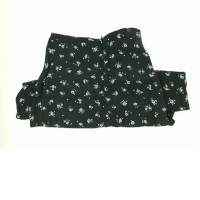 Black skirt with blue floral pattern