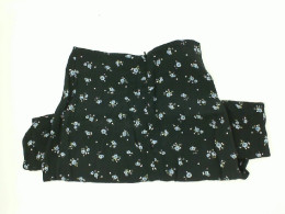 Black skirt with blue floral pattern
