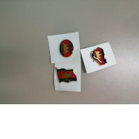 Set of 3 Cambodia clothing badges
