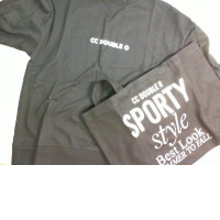 Set black long sleeve sweatshirt+fabric bag