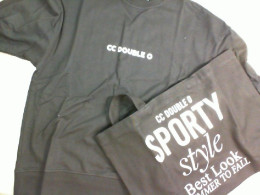 Set black long sleeve sweatshirt+fabric bag