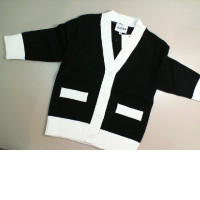 Women's button-up sweater, black