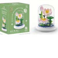 LEGO BUILDING BLOCKS FLOWER ROSE BUILDING BLOCKS CHILDREN'S - WHITE ROSE 
