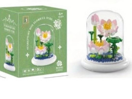 LEGO BUILDING BLOCKS FLOWER ROSE BUILDING BLOCKS CHILDREN'S - WHITE ROSE 