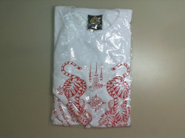 White T-shirt with red tigers White T-shirt with red tigers