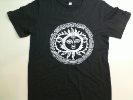 Black T-shirt with white design