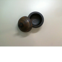 Wooden vase with lid