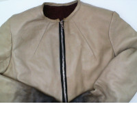 Cream leather jacket 