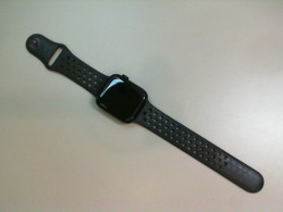 Apple watch, not new, with black silicone strap