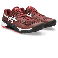 ASICS SHOES GEL-RESOLUTION 9 Colour: ANTIQUE RED/WHITE