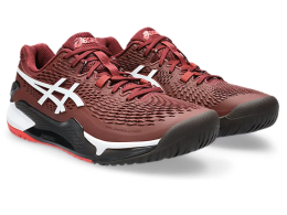 ASICS SHOES GEL-RESOLUTION 9 Colour: ANTIQUE RED/WHITE