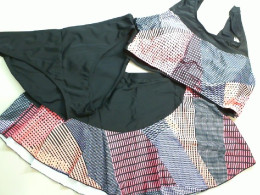 Swimming suit set, skirt+swimming trunks+top Swimming suit set, skirt+swimming trunks+top