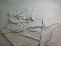 Women's beige trousers, with ties