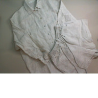 Set beige, shorts + shirt, cotton Set beige, shorts + shirt, cotton